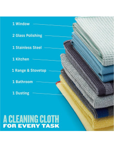 Juego de Limpieza E-Cloth 8 Piezas Microfibra Reutilizable 2