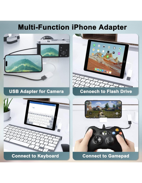 Adaptador de cámara Lightning a USB 3.0 esbeecables
