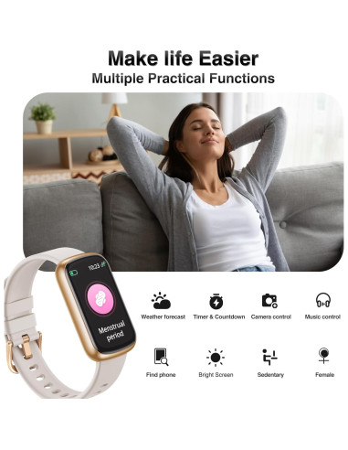 Reloj Inteligente RLQA Fitness con Monitor de Salud 24/7