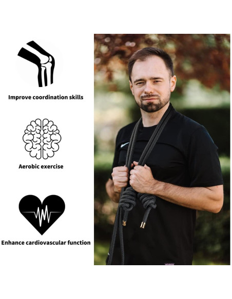 Cuerda de Flujo Veimia Ajustable 4.3m para Fitness y Cardio