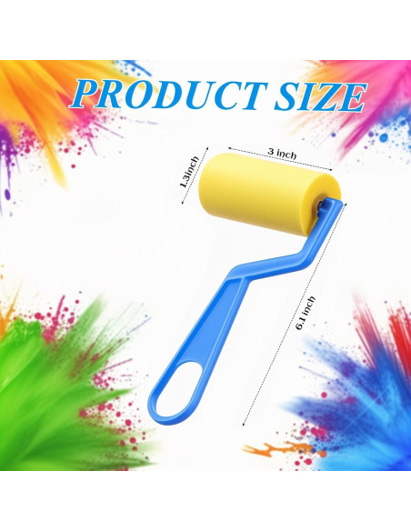 Set de 40 Rodillos de Pintura de Espuma SHANDERBAR 3" Reutilizables