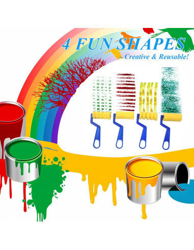 Set de 40 Rodillos de Pintura de Espuma SHANDERBAR 3" Reutilizables