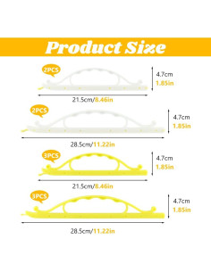 10 Clips de Sellado de Comida Kakalote - 2 Tamaños, Amarillo y Blanco 2
