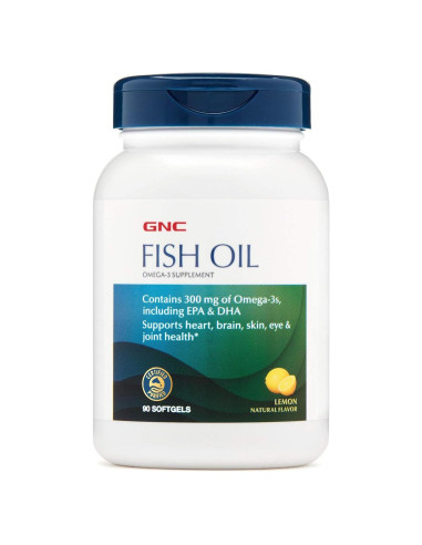 GNC Aceite de Pescado 90 Cápsulas Blandas 300 mg Omega-3