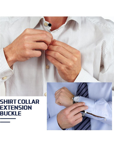 Juego de 20 Extensores de Botón Elástico Canlierr - Negro y Blanco