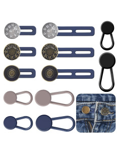 12 Extensores de Botones para Jeans TKYZMS - Ajustables