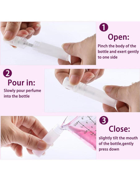 10 Mini Botellas de Spray Rellenables KCKHFA 5ml - Viaje