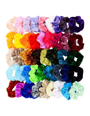 Gomas de Pelo de Terciopelo Chloven - 45 Piezas Multicolor