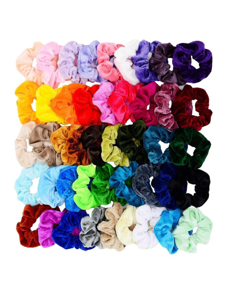 Gomas de Pelo de Terciopelo Chloven - 45 Piezas Multicolor