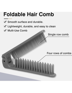 Juego de 3 Peines Plegables Zoolinn - Portátiles y Compactos 2