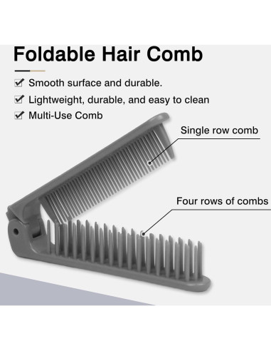 Juego de 3 Peines Plegables Zoolinn - Portátiles y Compactos