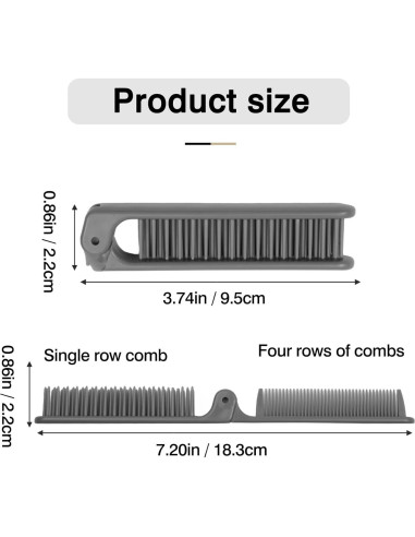 Juego de 3 Peines Plegables Zoolinn - Portátiles y Compactos