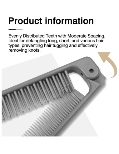 Juego de 3 Peines Plegables Zoolinn - Portátiles y Compactos