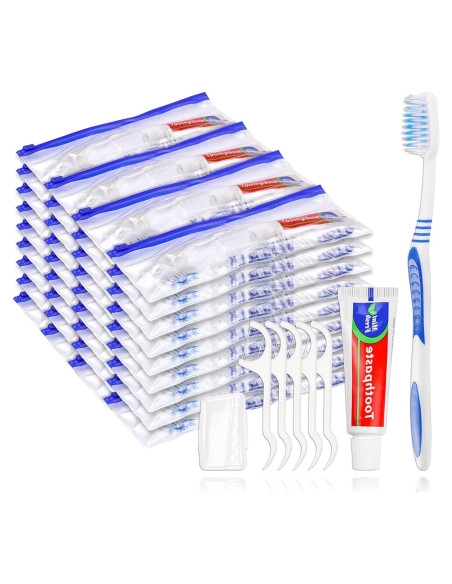 30 Cepillos de Dientes Desechables SLequipo Kit de Viaje 5 en 1