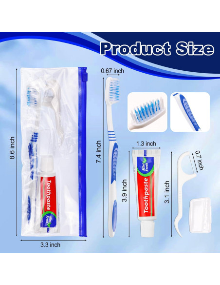 30 Cepillos de Dientes Desechables SLequipo Kit de Viaje 5 en 1