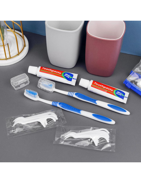 30 Cepillos de Dientes Desechables SLequipo Kit de Viaje 5 en 1