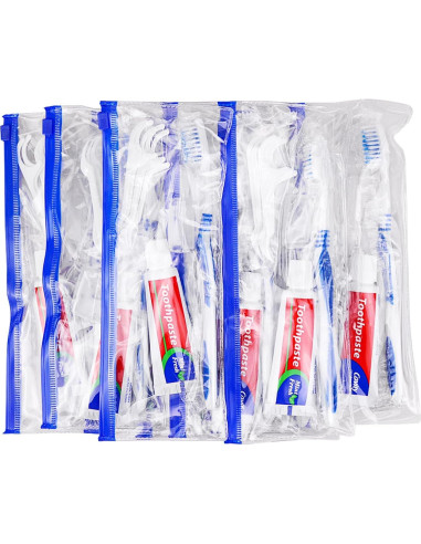 30 Cepillos de Dientes Desechables SLequipo Kit de Viaje 5 en 1