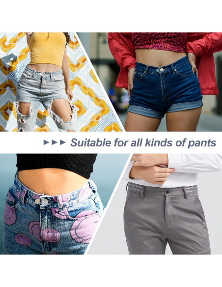 36 Extensores de Botón Ajustables para Jeans - Sin Coser