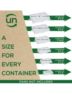Tapas de Silicona Reutilizables Unwasted - Paquete de 6 Rectangulares 2