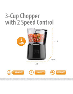 Picador Eléctrico Toastmaster TM-30MC 3 Tazas - Compacto y Eficaz 2