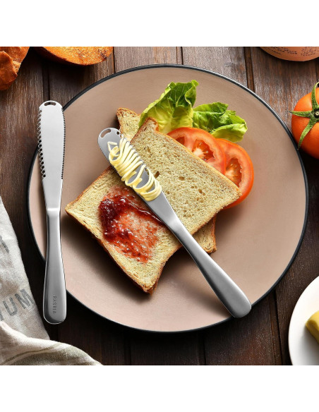 Cuchillo para Untar Mantequilla RASRIA - Acero Inoxidable, 2 Unidades
