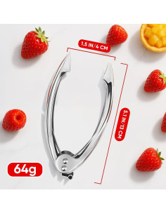 Despalillador de Fresas Dravona Acero Inoxidable 12.7cm 2