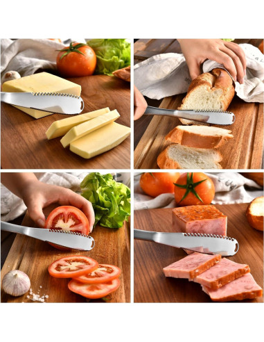 Cuchillo para Untar Mantequilla RASRIA - Acero Inoxidable, 2 Unidades