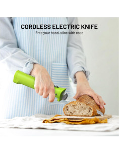 Cuchillo Eléctrico Inalámbrico Eyoyofishcam con 2 Cuchillas de Acero Inoxidable 2