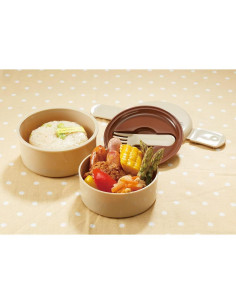 Caja de Almuerzo Redonda 2 Niveles Skater Kiki's 500ml Negra 2