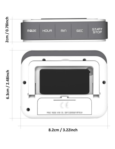 Temporizador Digital de Cocina VPAL con Pantalla LCD Grande