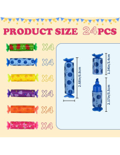 Set de 24 Mini Resaltadores Pastel BieFuDan Punta Cincel 2