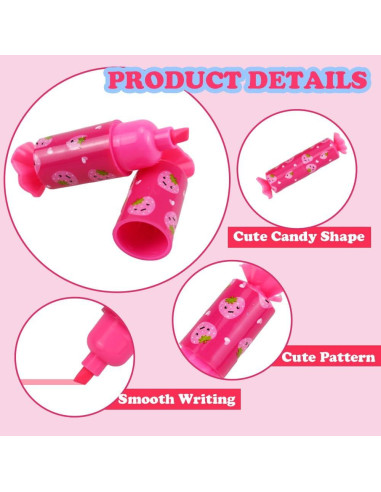 Set de 24 Mini Resaltadores Pastel BieFuDan Punta Cincel