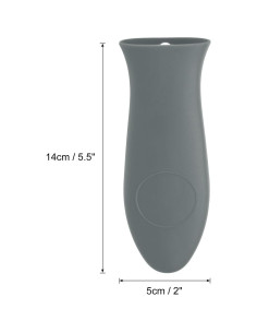 Fundas de Mango de Silicona uxcell 14cm Antideslizante Gris 2