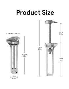 Mini Llave Multiherramienta HooYiYuuX 2 Piezas Compacta Titanio 2