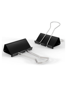 Paquete de 48 Clips de Carpeta CableGeeker 32 mm Negros