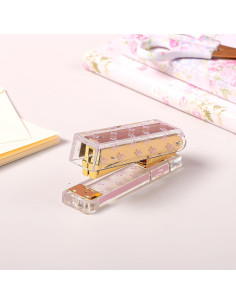 Grapadora Mini Laura Ashley Jardín Inglés - 12.2 cm Oro Acrílico 2