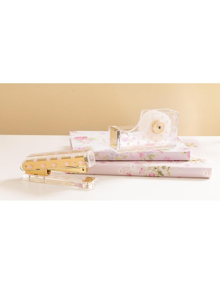 Grapadora Mini Laura Ashley Jardín Inglés - 12.2 cm Oro Acrílico