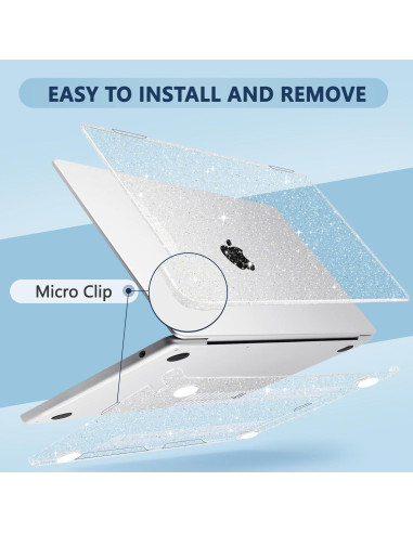 Funda MecBevia para MacBook Air 13.6" M4/M3/M2 - Transparente