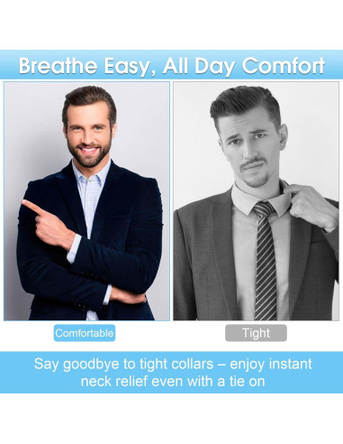 16 Extensores de Cuello Elásticos para Camisas de Hombre Okxiri