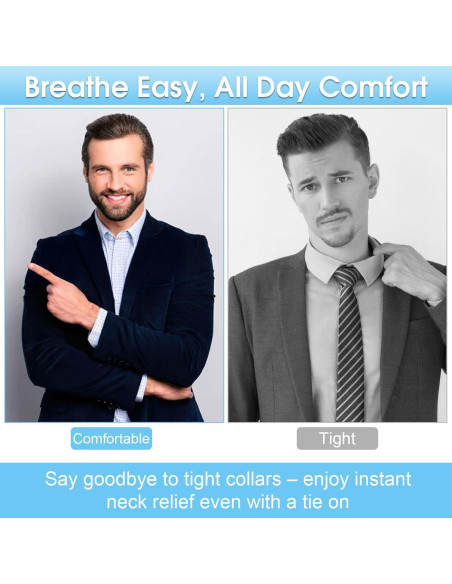 16 Extensores de Cuello Elásticos para Camisas de Hombre Okxiri