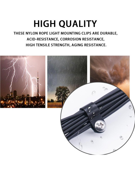 Kit de Clips de Cable Mankk 306 Pcs Nylon Tipo R 6 Tamaños