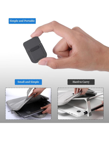 Soporte de Teclado Plegable Beibunhn Negro - 2 Piezas