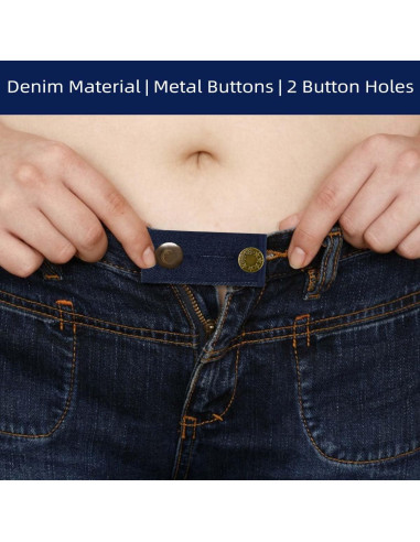 Extensores de Cintura de Mezclilla TKYPZY - 4 Piezas Ajustables