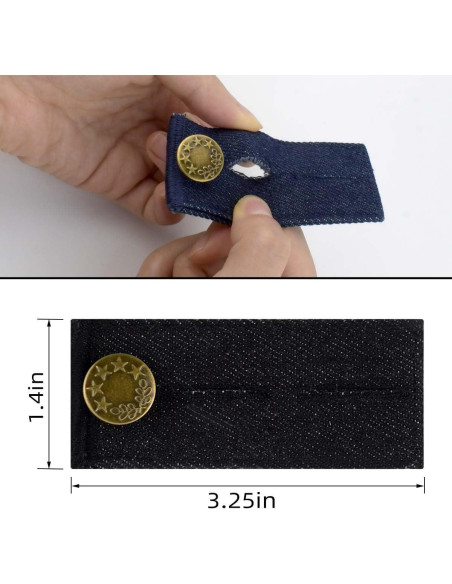 Extensores de Cintura de Mezclilla TKYPZY - 4 Piezas Ajustables