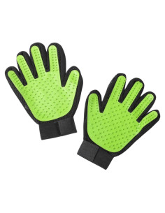 Guantes de Acicalamiento HappiTails Verde Lima - 1 Par Ajustables