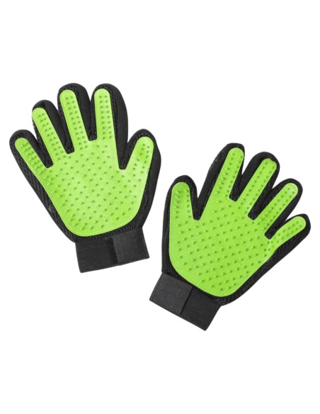Guantes de Acicalamiento HappiTails Verde Lima - 1 Par Ajustables