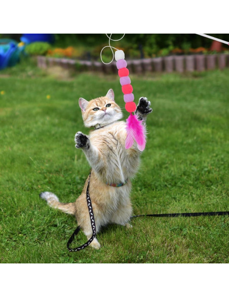 Juguetes Interactivos para Gatos Oruola - 4 Varitas con Pelotas