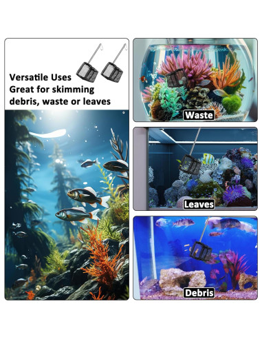 2 Piezas Red de Pesca Acuario QfwdfcTrenz Nylon 8x8cm