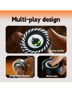 Spinner de Estrés Metálico 3-en-1 Berotok Plata - Juguete EDC 2