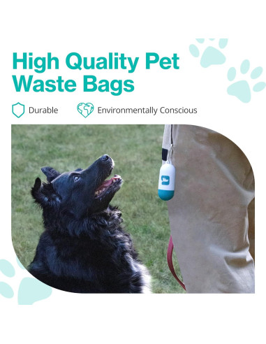 Dispensador de bolsas de excremento PawPail con clip - Incluye 15 bolsas